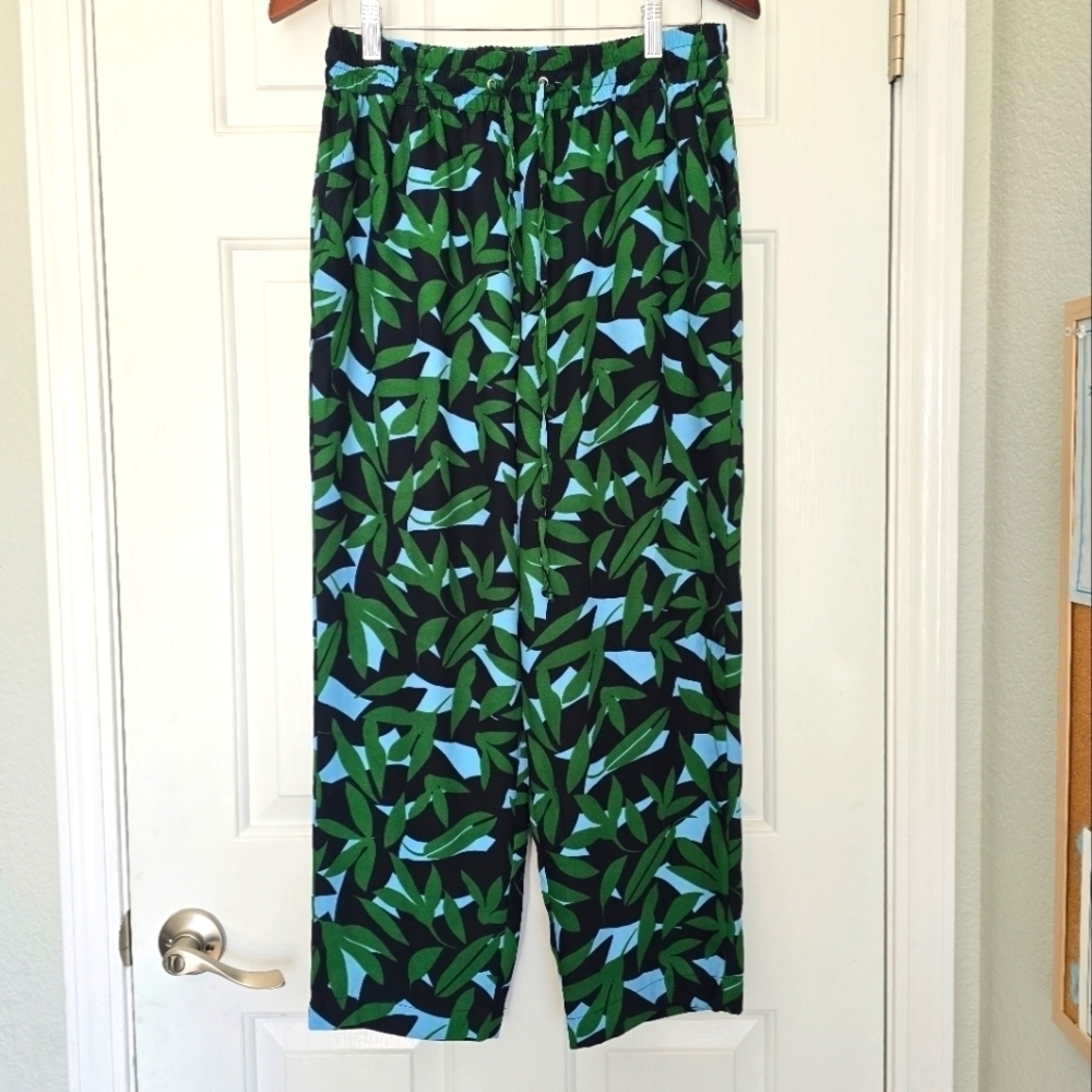 Walter Baker Green Left Printed Elasstic waist Pullover Pants XL Resort Vacation